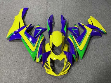 2011-2020 Orange Green and Blue Suzuki GSXR 600-750 Fairings for Sale