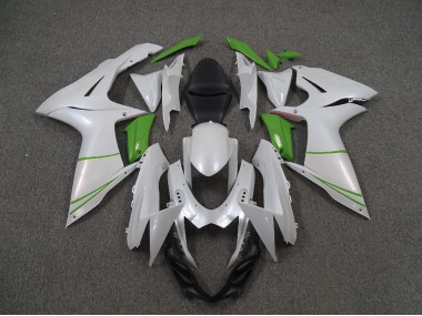 2011-2020 Pearl White and Green Suzuki GSXR 600-750 Fairings for Sale