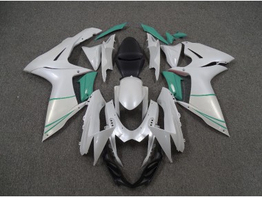 2011-2020 Pearl White and T Blue Suzuki GSXR 600-750 Fairings for Sale