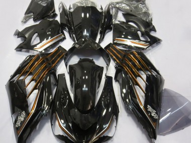 2012-2019 Gloss Black & Orange Kawasaki ZX14R Fairings for Sale