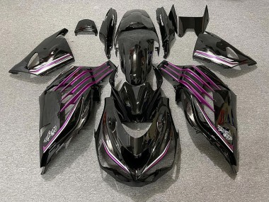 2012-2019 Gloss Black & Pink Kawasaki ZX14R Fairings for Sale