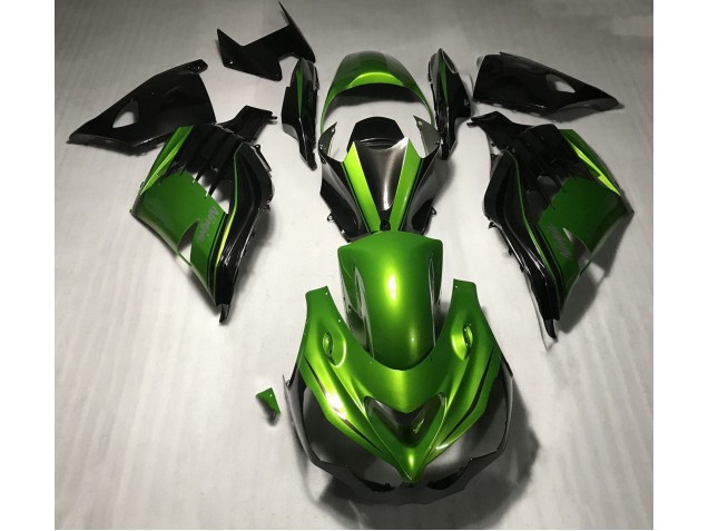 2012-2019 Gloss Green and Black Kawasaki ZX14R Fairings for Sale 2012-2019 Gloss Green and Black Kawasaki ZX14R Fairings for Sale