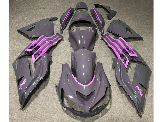 2012-2019 Nardo Gray & Pink Kawasaki ZX14R Fairings for Sale 2012-2019 Nardo Gray & Pink Kawasaki ZX14R Fairings for Sale