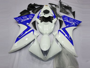 2013-2014 Gloss White and Blue Yamaha R1 Fairings for Sale