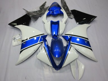 2013-2014 White and Blue Design Yamaha R1 Fairings for Sale