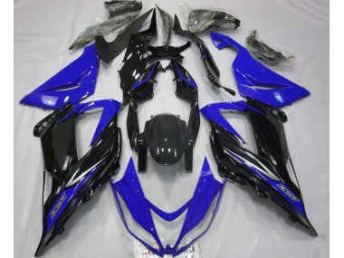 2013-2018 Black and Blue Kawasaki ZX6R Fairings for Sale