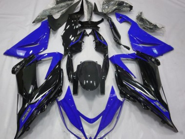 2013-2018 Black and Blue Kawasaki ZX6R Fairings for Sale