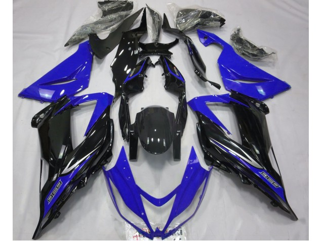 2013-2018 Black and Blue Kawasaki ZX6R Fairings for Sale