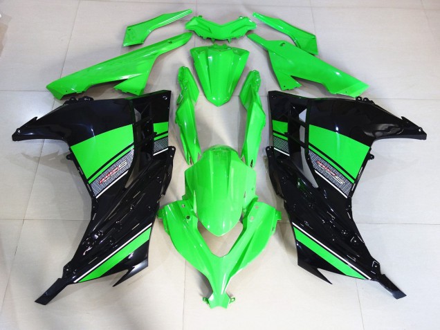 2013-2018 Black and Green Gloss Kawasaki Ninja 300 Fairings for Sale 2013-2018 Black and Green Gloss Kawasaki Ninja 300 Fairings for Sale