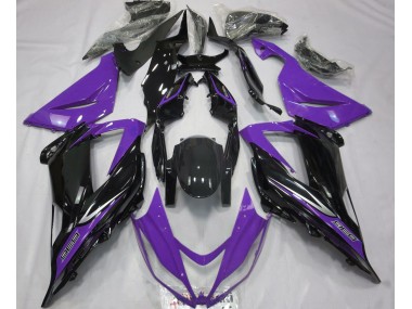 2013-2018 Black and Purple Kawasaki ZX6R Fairings for Sale