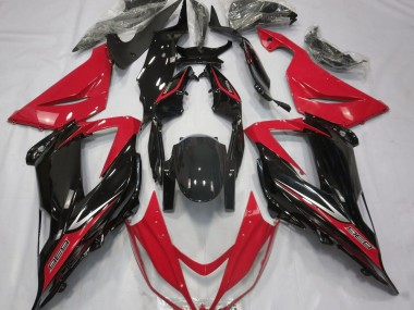 2013-2018 Black and Red Kawasaki ZX6R Fairings for Sale