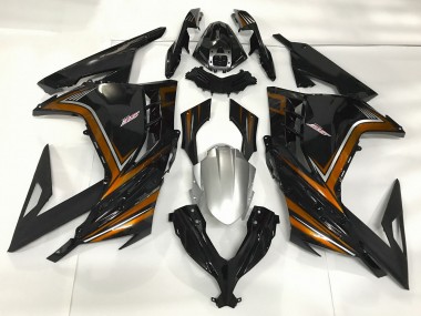 2013-2018 Gloss Black & Orange Kawasaki Ninja 300 Fairings for Sale
