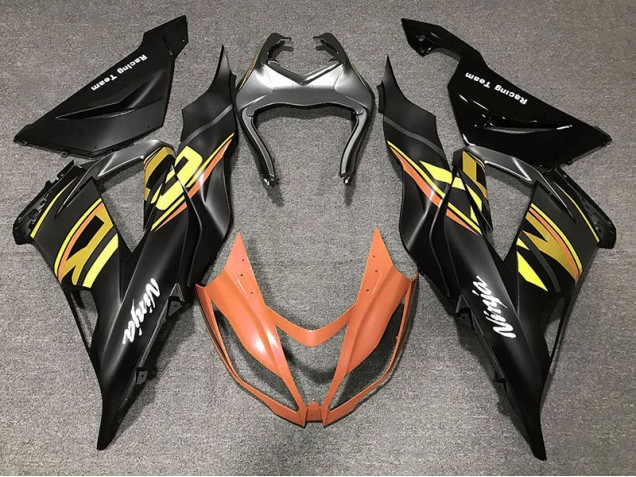 2013-2018 Gloss Black & Orange Kawasaki ZX6R Fairings for Sale 2013-2018 Gloss Black & Orange Kawasaki ZX6R Fairings for Sale