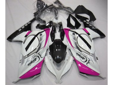 2013-2018 Gloss White & Pink Kawasaki Ninja 300 Fairings for Sale