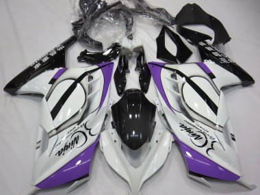 2013-2018 Gloss White & Purple Kawasaki Ninja 300 Fairings for Sale