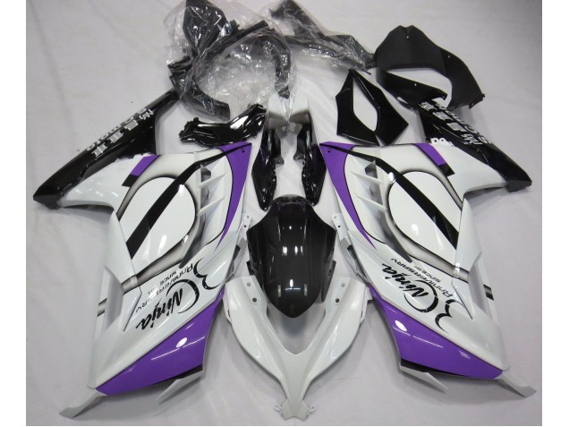 2013-2018 Gloss White & Purple Kawasaki Ninja 300 Fairings for Sale 2013-2018 Gloss White & Purple Kawasaki Ninja 300 Fairings for Sale