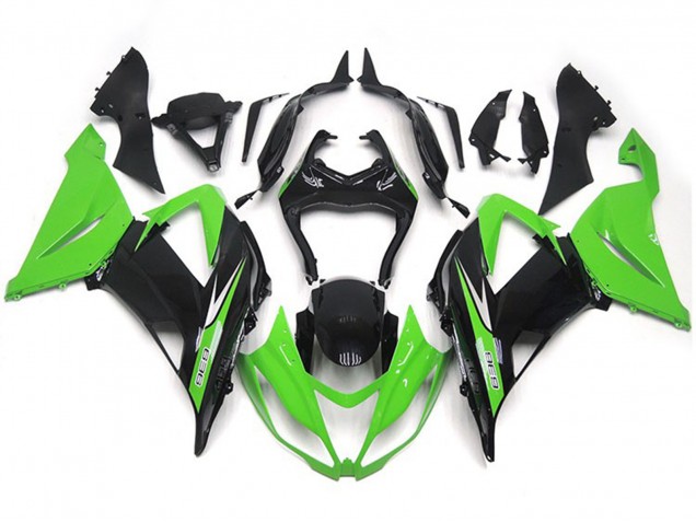 2013-2018 Green and Black Vibrant OEM Style Kawasaki ZX6R Fairings for Sale 2013-2018 Green and Black Vibrant OEM Style Kawasaki ZX6R Fairings for Sale