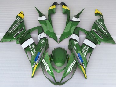 2013-2018 Green Logo Style Kawasaki ZX6R Fairings for Sale
