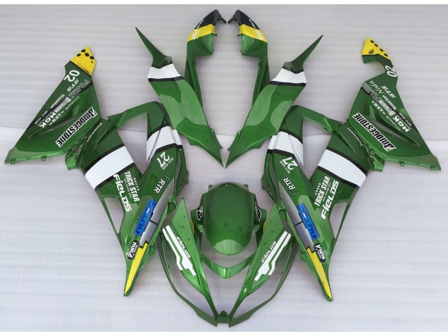 2013-2018 Green Logo Style Kawasaki ZX6R Fairings for Sale