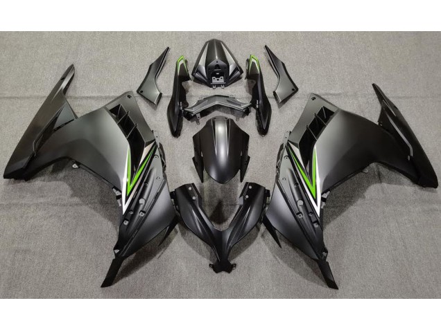 2013-2018 Matte Black & Green Kawasaki Ninja 300 Fairings for Sale 2013-2018 Matte Black & Green Kawasaki Ninja 300 Fairings for Sale