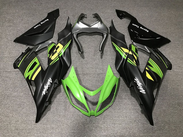 2013-2018 Matte Black & Racing Kawasaki ZX6R Fairings for Sale 2013-2018 Matte Black & Racing Kawasaki ZX6R Fairings for Sale