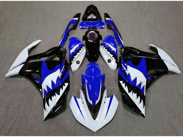 2015-2018 White Shark & Blue Yamaha R3 Fairings for Sale 2015-2018 White Shark & Blue Yamaha R3 Fairings for Sale