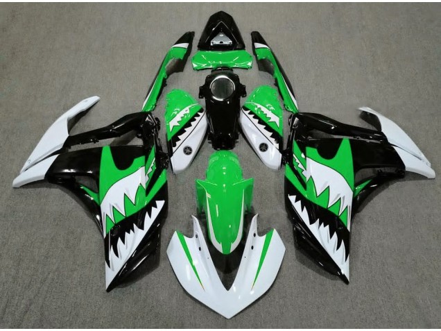 2015-2018 White Shark & Green Yamaha R3 Fairings for Sale