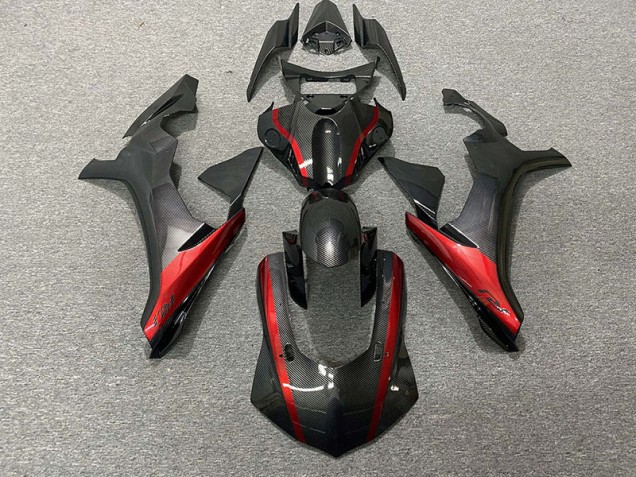 2015-2019 Carbon Fiber Style & Red Yamaha R1 Fairings for Sale