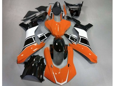 2015-2019 Gloss Orange White and Black Yamaha R1 Fairings for Sale