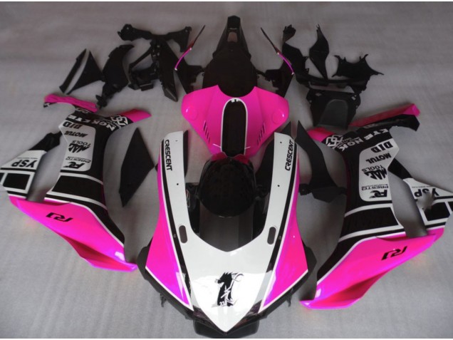 2015-2019 Gloss Pink & White Yamaha R1 Fairings for Sale