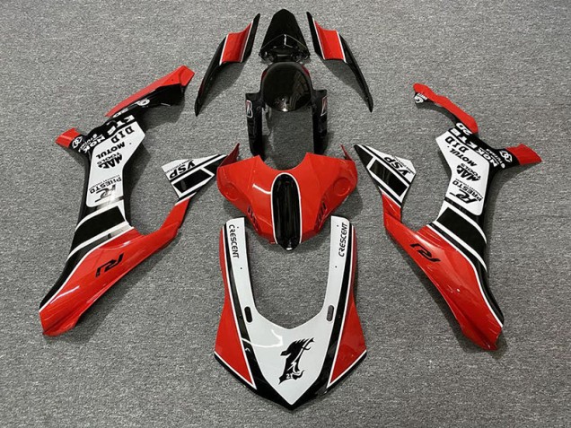 2015-2019 Gloss Red & White Yamaha R1 Fairings for Sale 2015-2019 Gloss Red & White Yamaha R1 Fairings for Sale