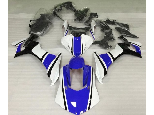 2015-2019 Gloss White Blue and Black Yamaha R1 Fairings for Sale 2015-2019 Gloss White Blue and Black Yamaha R1 Fairings for Sale