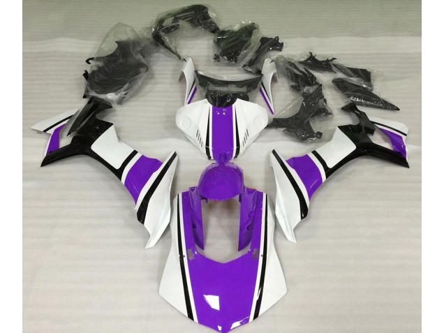 2015-2019 Gloss White Purple and Black Yamaha R1 Fairings for Sale 2015-2019 Gloss White Purple and Black Yamaha R1 Fairings for Sale