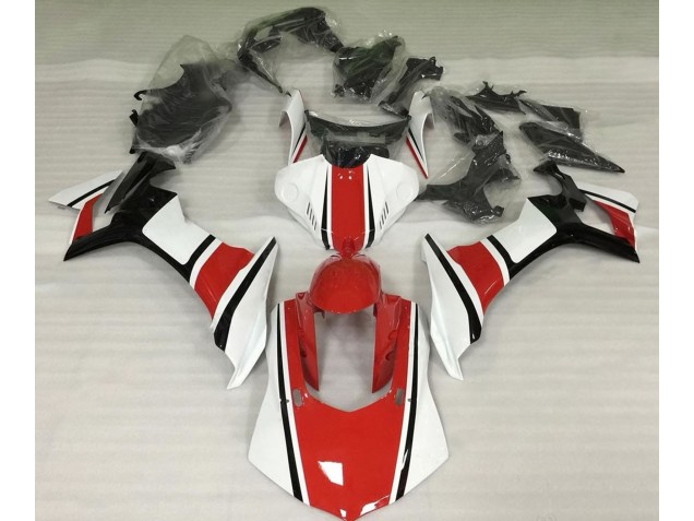 2015-2019 Gloss White Red and Black Yamaha R1 Fairings for Sale 2015-2019 Gloss White Red and Black Yamaha R1 Fairings for Sale