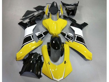 2015-2019 Gloss Yellow White and Black Yamaha R1 Fairings for Sale