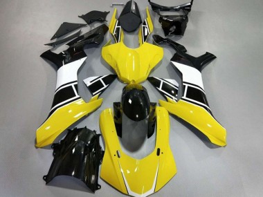 2015-2019 Gloss Yellow White and Black Yamaha R1 Fairings for Sale