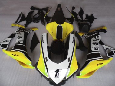 2015-2019 Gloss Yellow & White Yamaha R1 Fairings for Sale