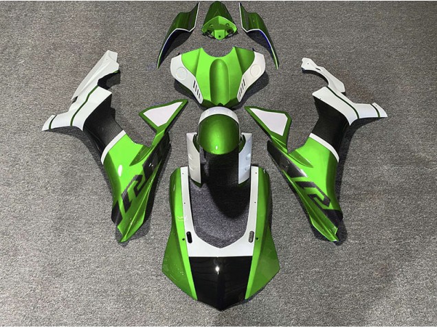 2015-2019 Green & Carbon Fiber Accents Yamaha R1 Fairings for Sale 2015-2019 Green & Carbon Fiber Accents Yamaha R1 Fairings for Sale
