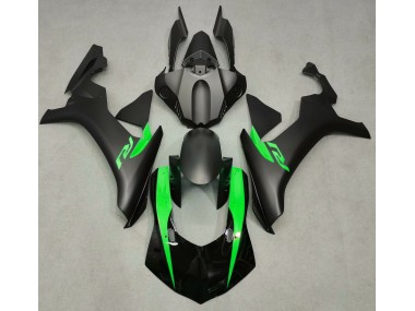2015-2019 Matte Black & Green Yamaha R1 Fairings for Sale