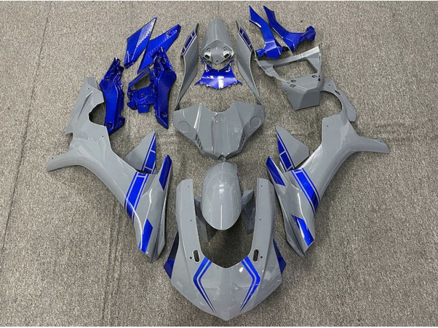 2015-2019 Nardo Gray & Blue Accents Yamaha R1 Fairings for Sale