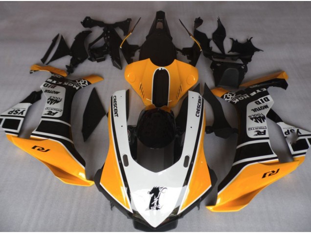 2015-2019 Orange and White Yamaha R1 Fairings for Sale 2015-2019 Orange and White Yamaha R1 Fairings for Sale