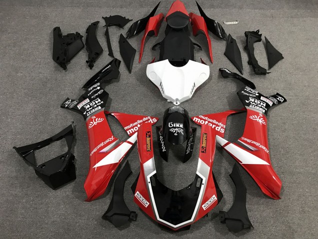 2015-2019 Red Black and White Custom Style Gloss Yamaha R1 Fairings for Sale 2015-2019 Red Black and White Custom Style Gloss Yamaha R1 Fairings for Sale