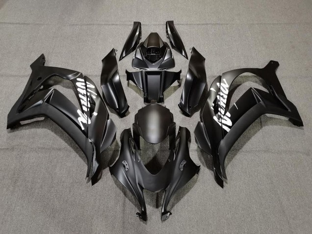 2016-2019 Matte Black with White Kawasaki ZX10R Fairings for Sale 2016-2019 Matte Black with White Kawasaki ZX10R Fairings for Sale