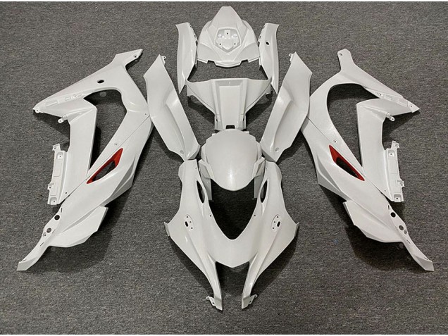 2016-2019 Pearl White Red Trim Kawasaki ZX10R Fairings for Sale 2016-2019 Pearl White Red Trim Kawasaki ZX10R Fairings for Sale