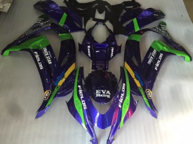 2016-2019 Purple Green and Gloss Kawasaki ZX10R Fairings for Sale