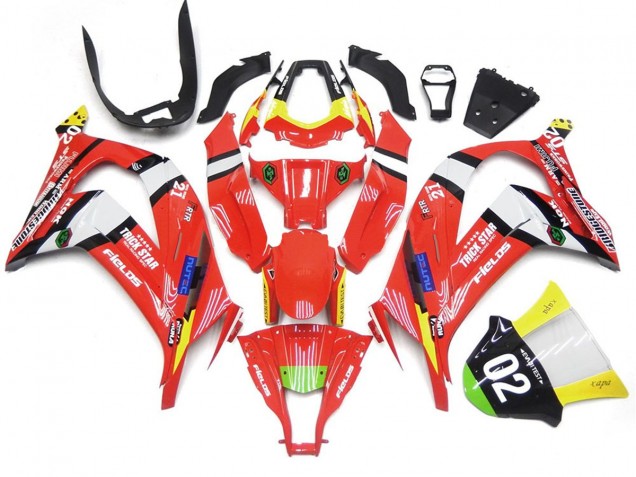 2016-2019 Red and Black w White Kawasaki ZX10R Fairings for Sale 2016-2019 Red and Black w White Kawasaki ZX10R Fairings for Sale