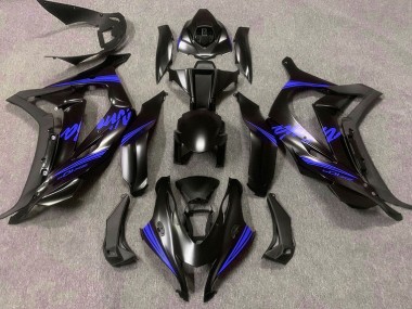 2016-2019 Satin Black & Blue Kawasaki ZX10R Fairings for Sale