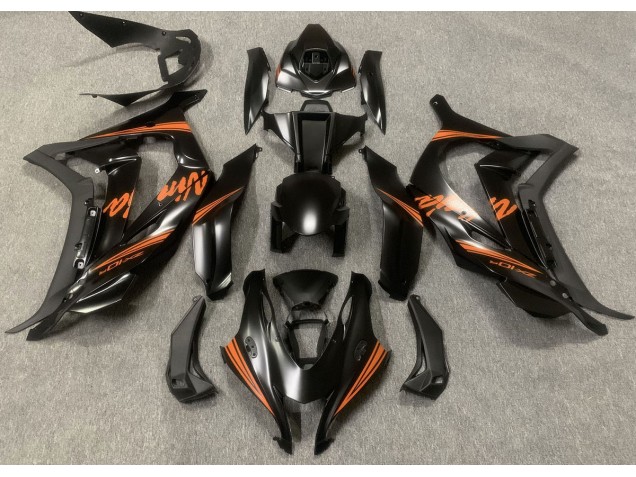 2016-2019 Satin Black & Orange Kawasaki ZX10R Fairings for Sale 2016-2019 Satin Black & Orange Kawasaki ZX10R Fairings for Sale