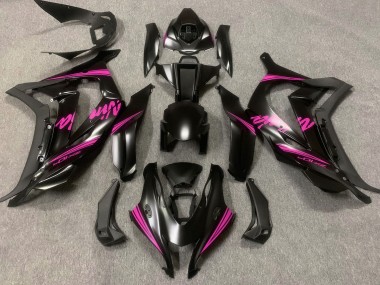 2016-2019 Satin Black & Pink Kawasaki ZX10R Fairings for Sale
