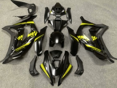 2016-2019 Satin Black & Yellow Kawasaki ZX10R Fairings for Sale
